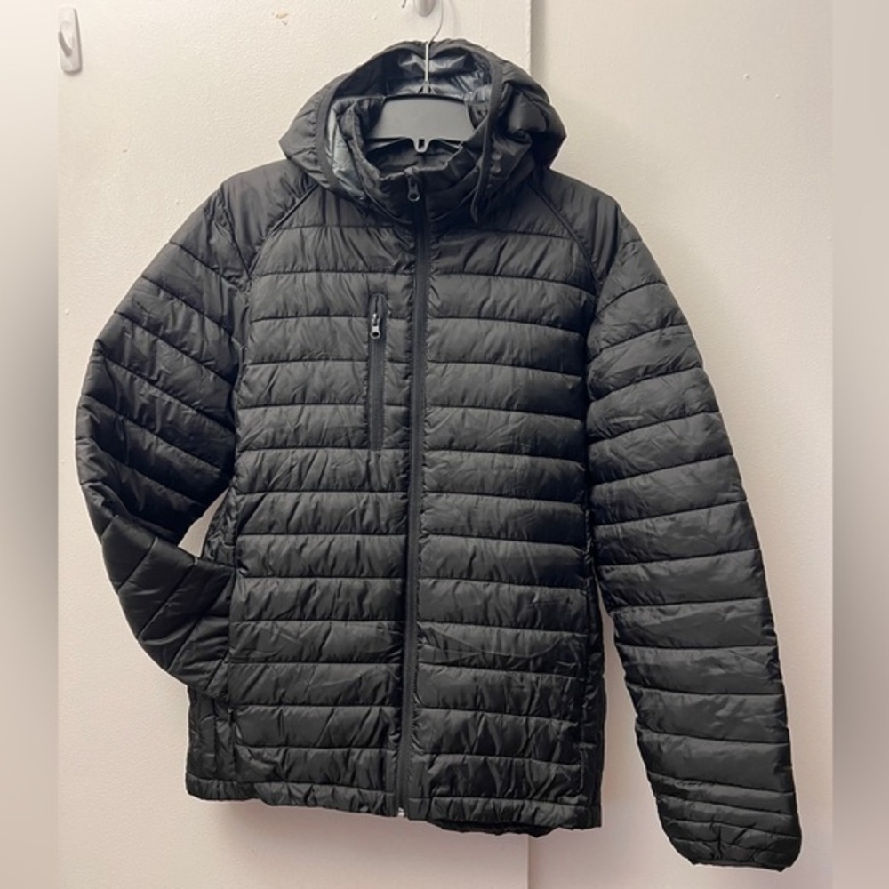 Fit Space M Black Insulated Thin Lightweight hoodie puffer M2